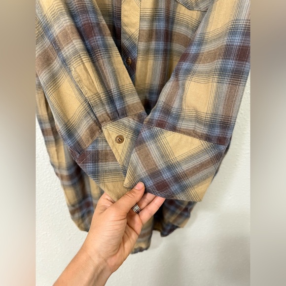 Moussy Plaid Button-Up Shirt Dress Free size - Picture 3 of 10